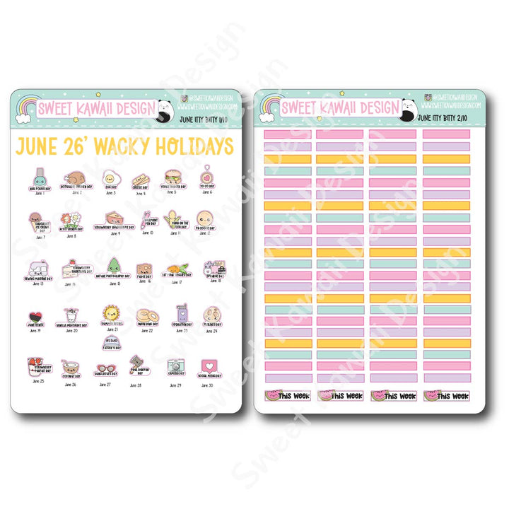 ITTY BITTY June 2026 Planner Bundle
