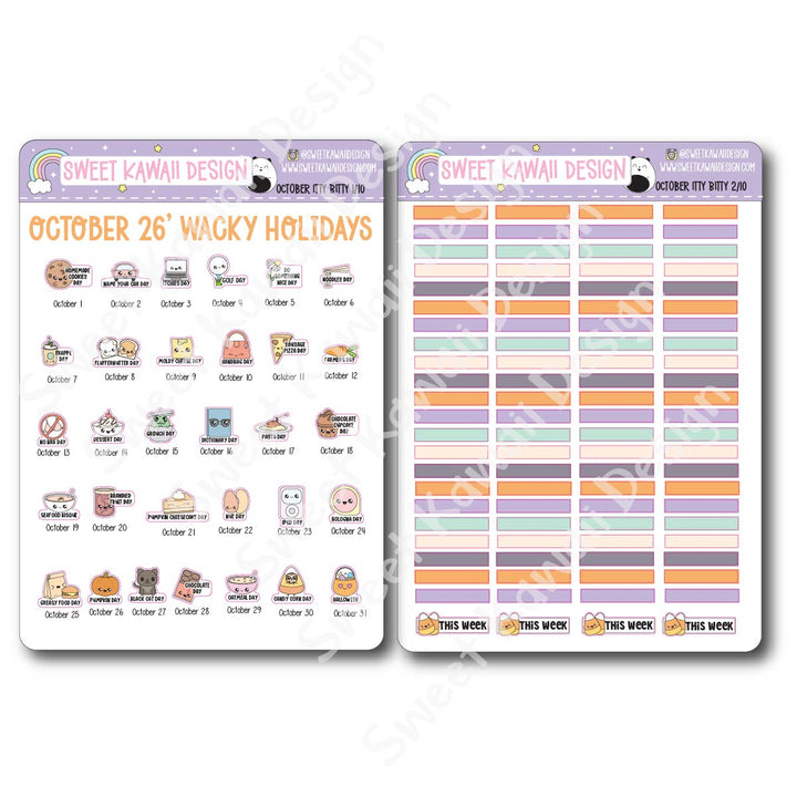 ITTY BITTY October 2026 Planner Bundle