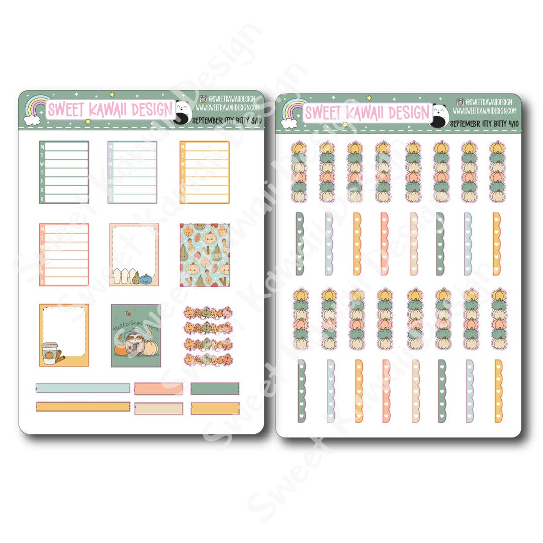 ITTY BITTY September 2025 Planner Bundle