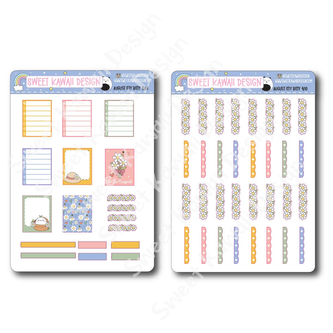 ITTY BITTY August 2025 Planner Bundle