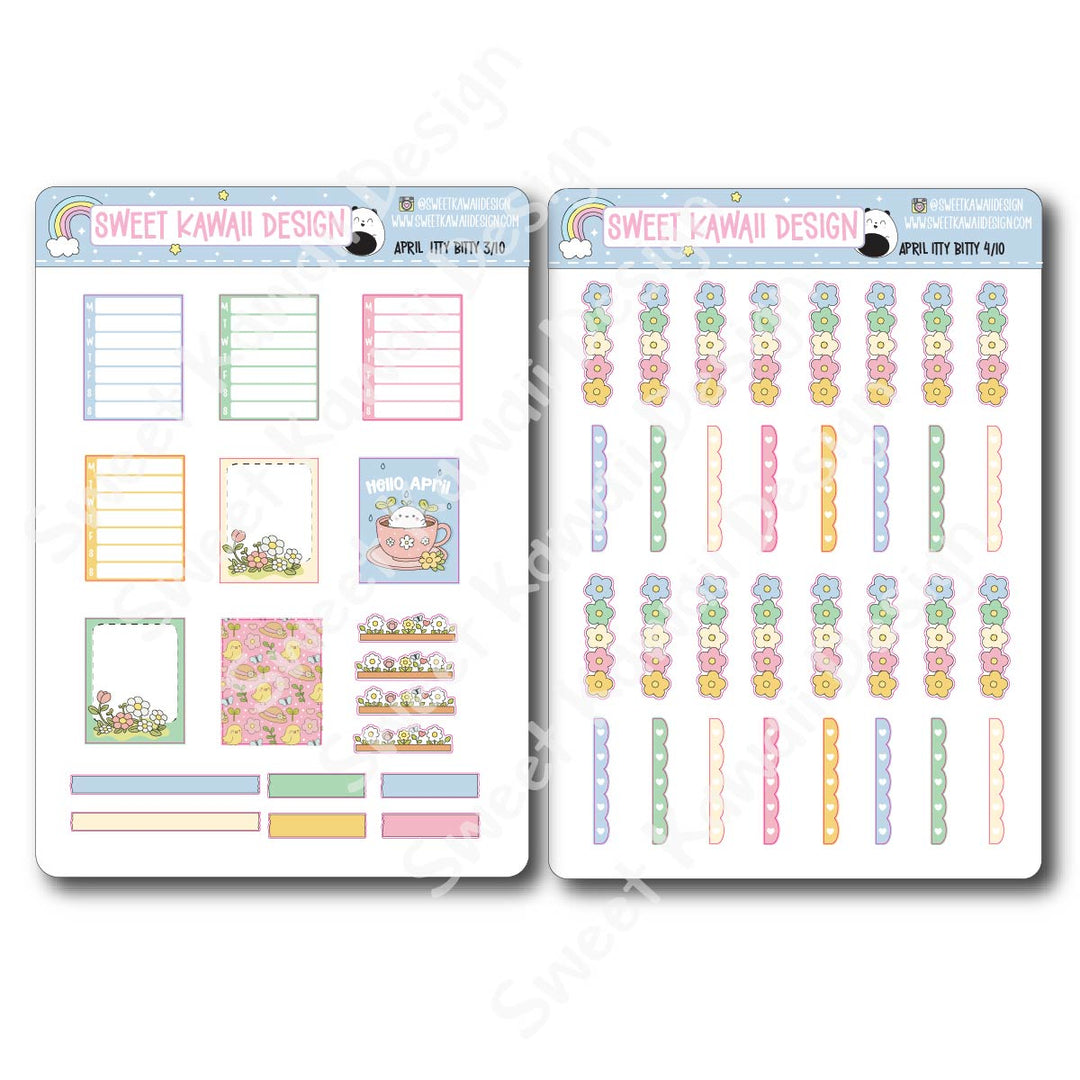 ITTY BITTY April 2026 Planner Bundle
