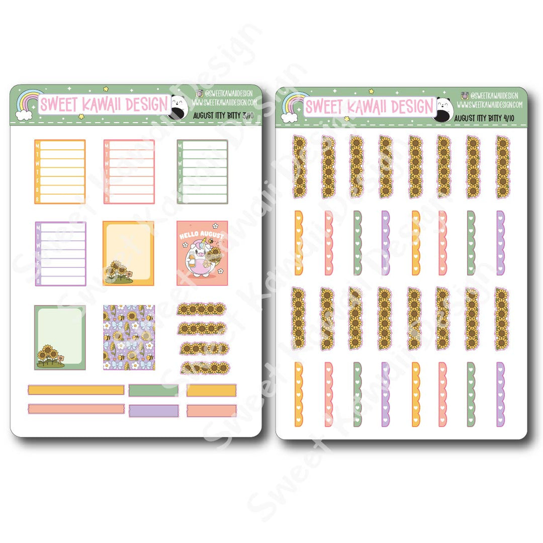 ITTY BITTY August 2026 Planner Bundle