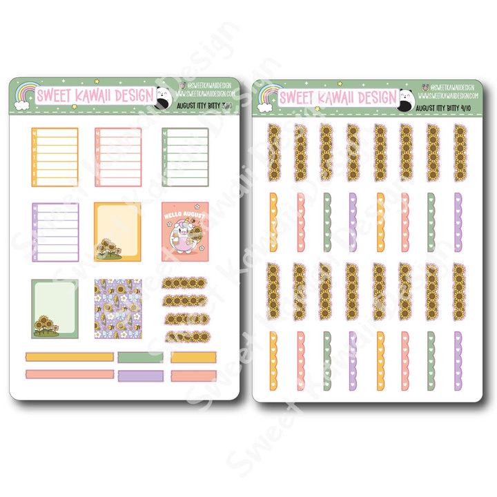 ITTY BITTY August 2026 Planner Bundle
