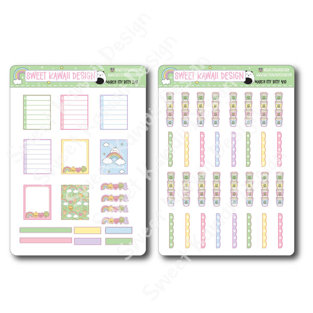ITTY BITTY March 2026 Planner Bundle
