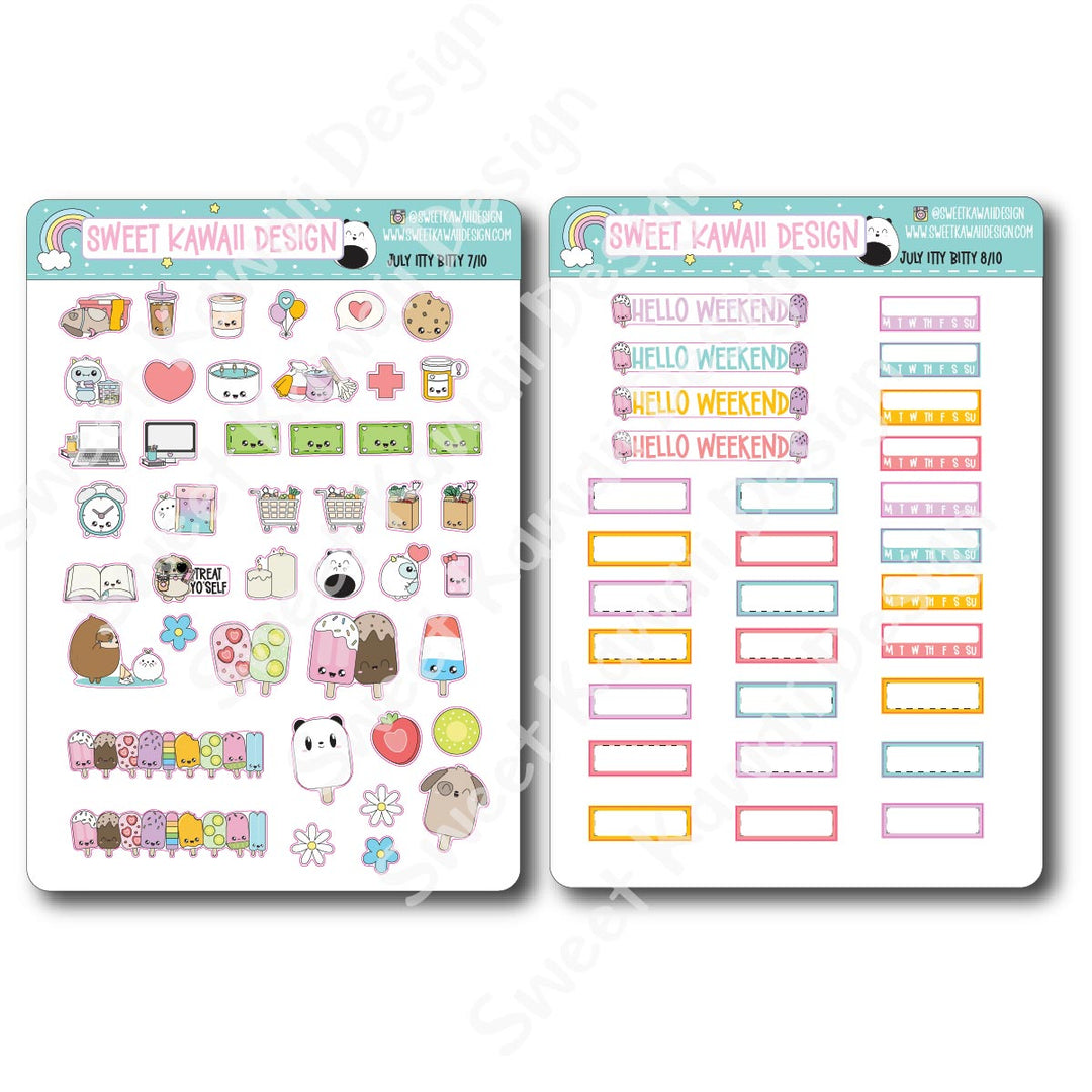 ITTY BITTY July 2025 Planner Bundle