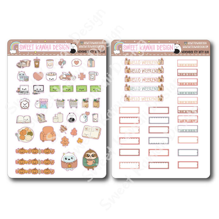 ITTY BITTY November 2025 Planner Bundle
