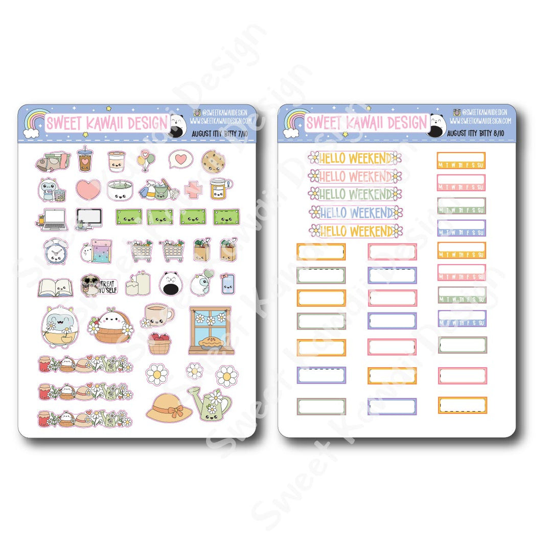 ITTY BITTY August 2025 Planner Bundle