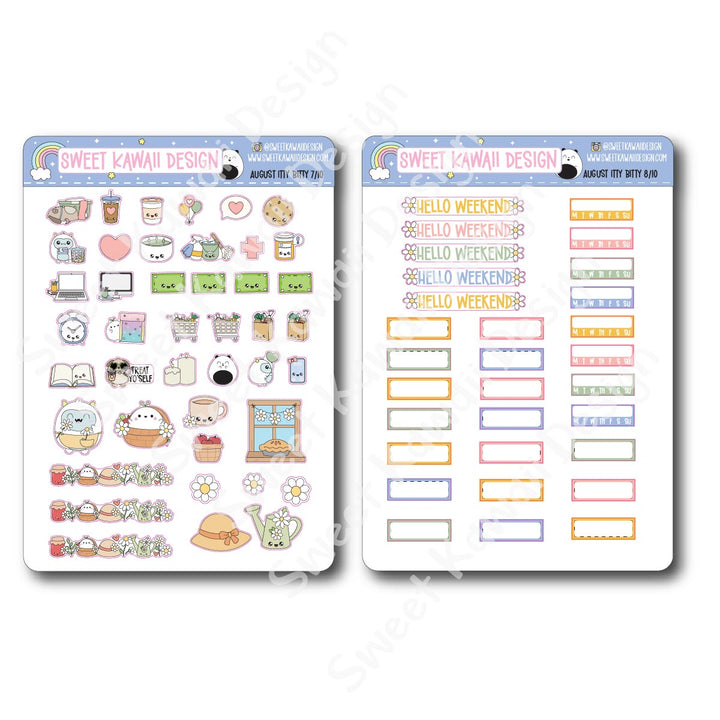 ITTY BITTY August 2025 Planner Bundle