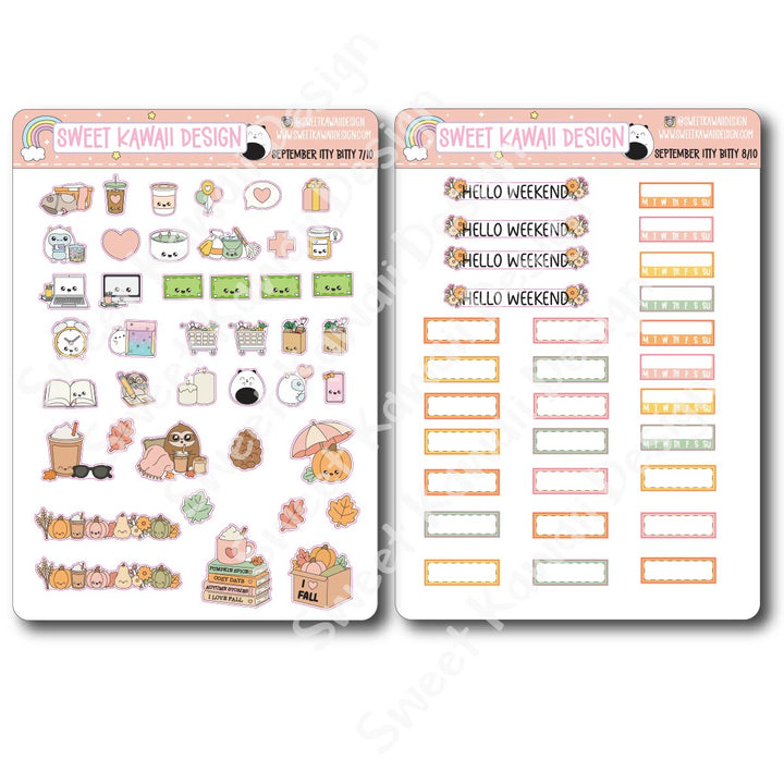 ITTY BITTY September 2026 Planner Bundle