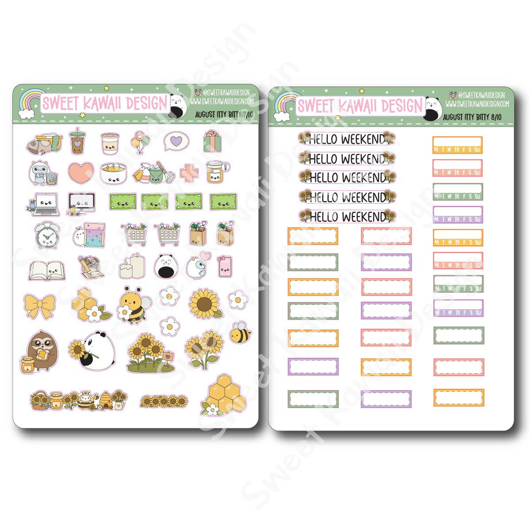 ITTY BITTY August 2026 Planner Bundle