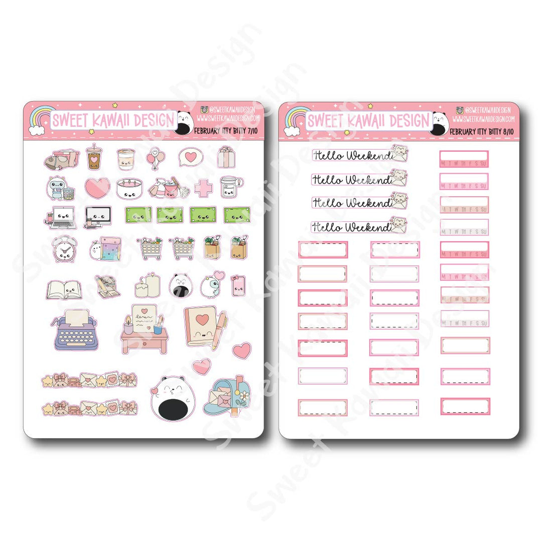 ITTY BITTY February 2026 Planner Bundle