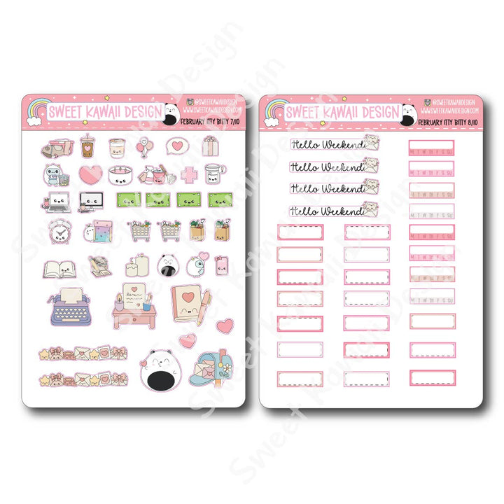 ITTY BITTY February 2026 Planner Bundle