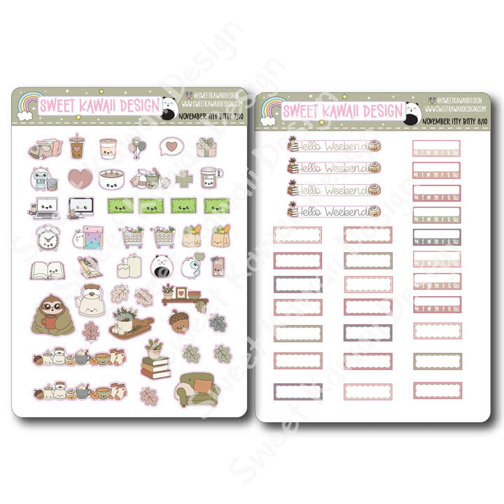 ITTY BITTY November 2026 Planner Bundle