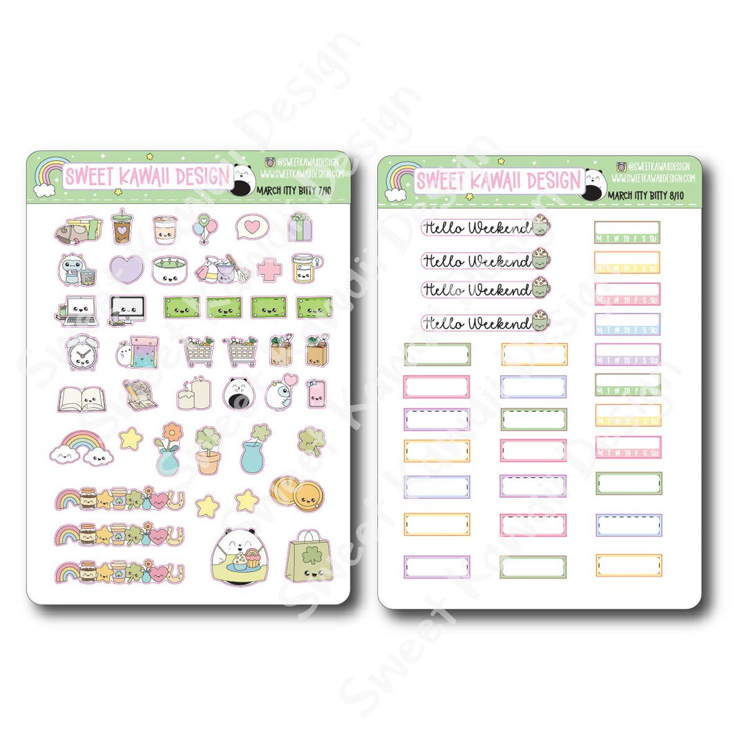 ITTY BITTY March 2026 Planner Bundle