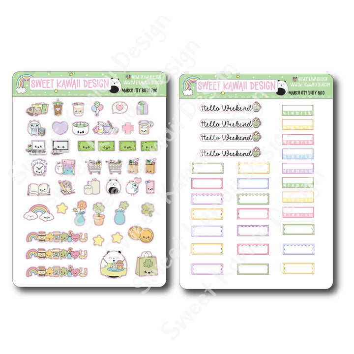 ITTY BITTY March 2026 Planner Bundle