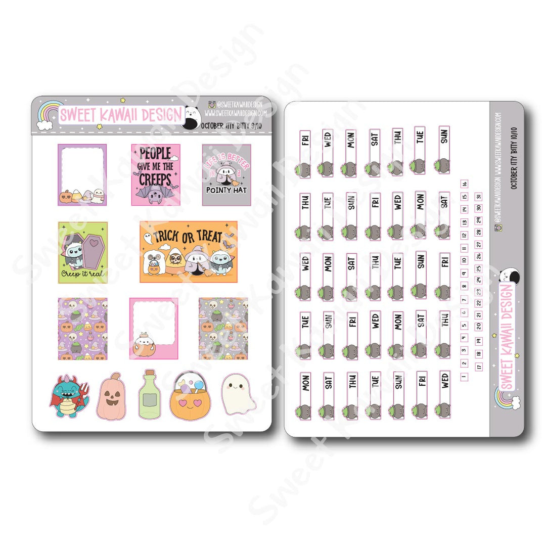 ITTY BITTY October 2025 Planner Bundle