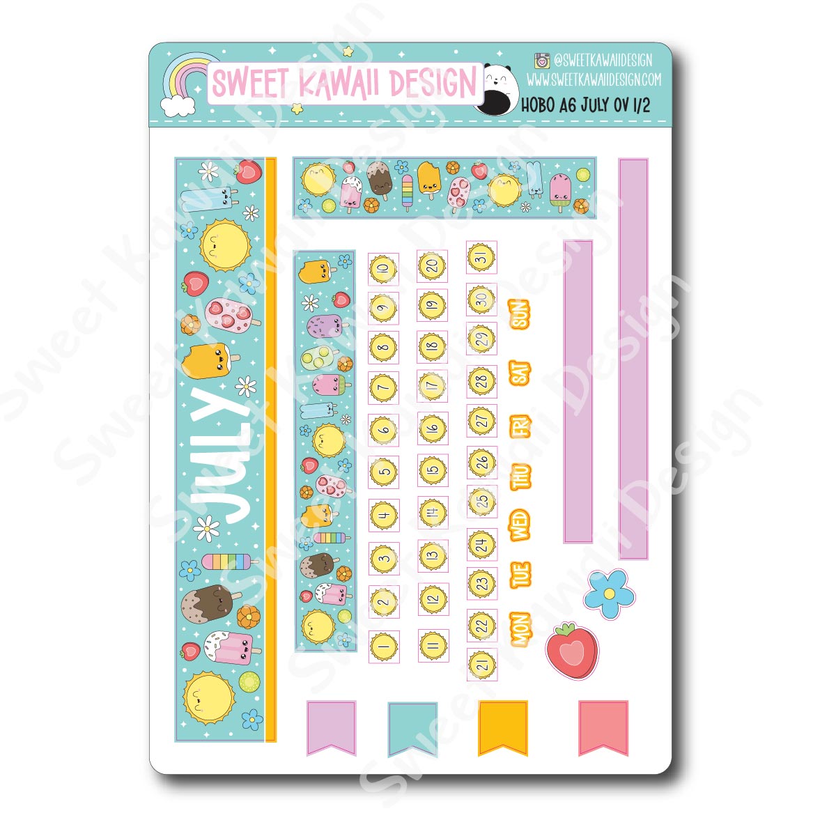 November 2023 Monthly Overview Stickers - Hobo A6