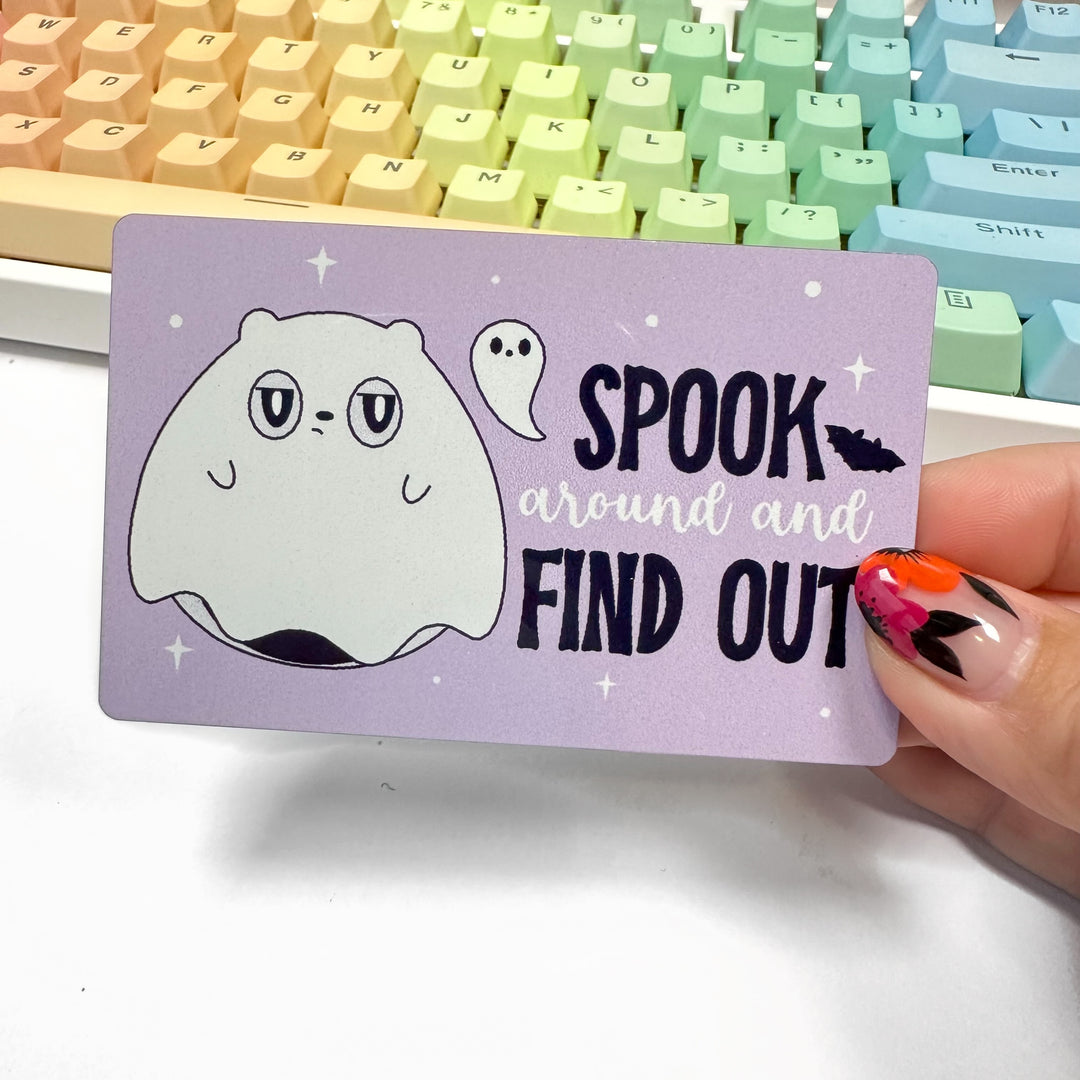 Metal Washi Card - Spook Around