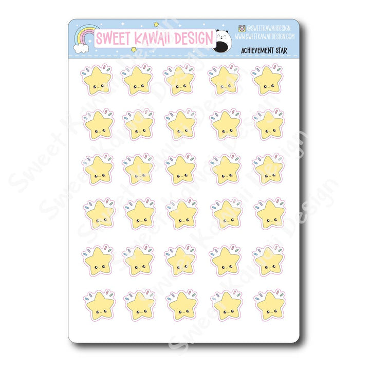 Kawaii Achievement Star Stickers