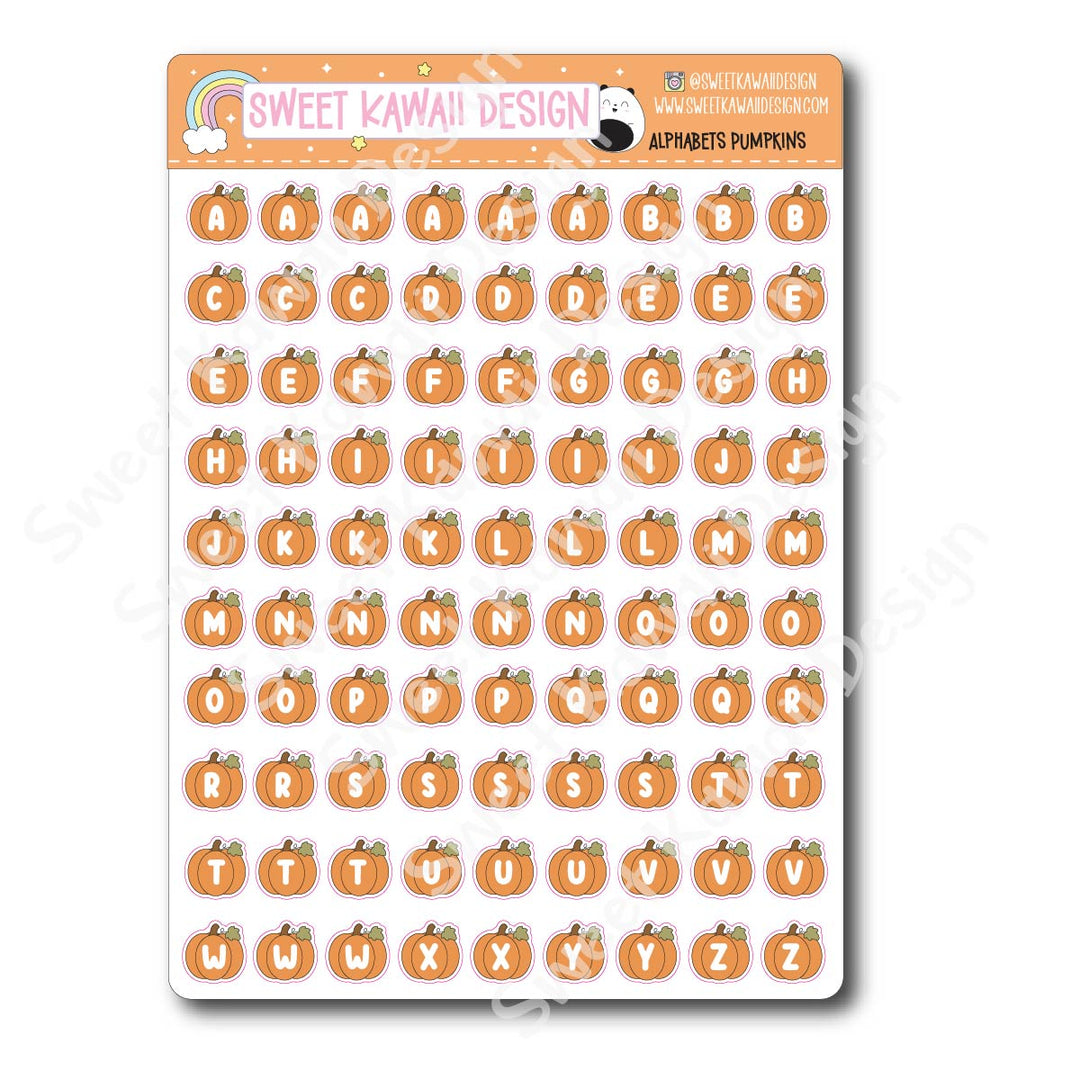Alphabet Stickers - Pumpkins