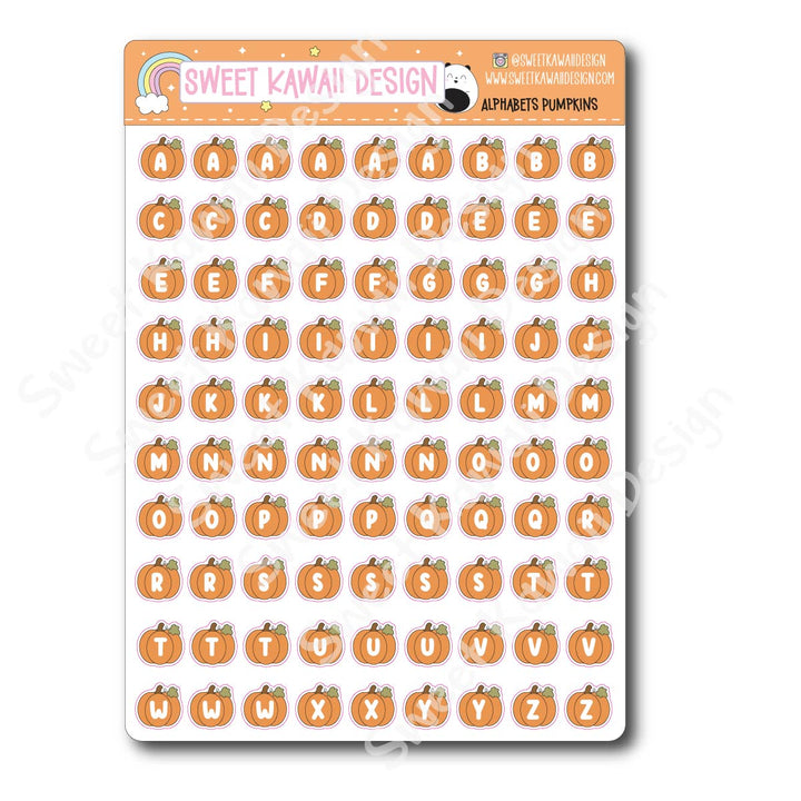 Alphabet Stickers - Pumpkins