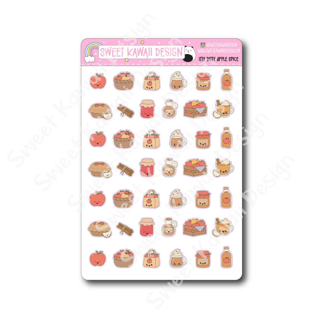 Kawaii Apple Spice Stickers