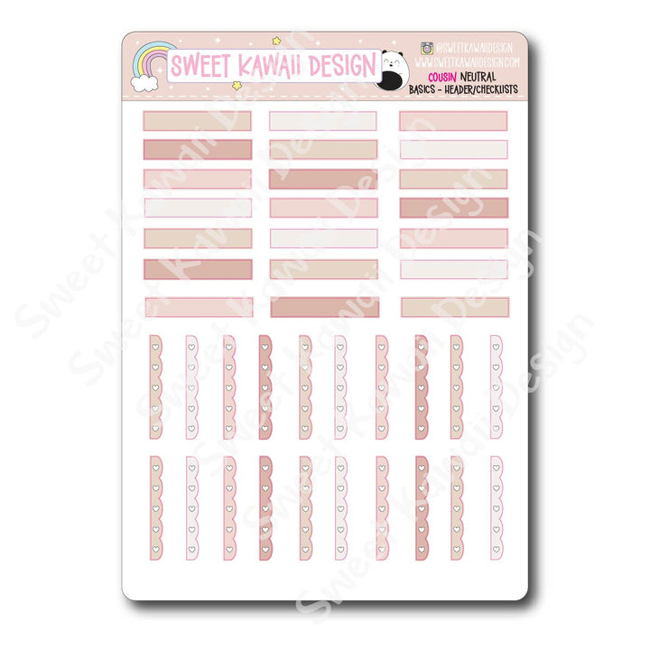 Basics - NEUTRAL Functional Stickers - Size options available
