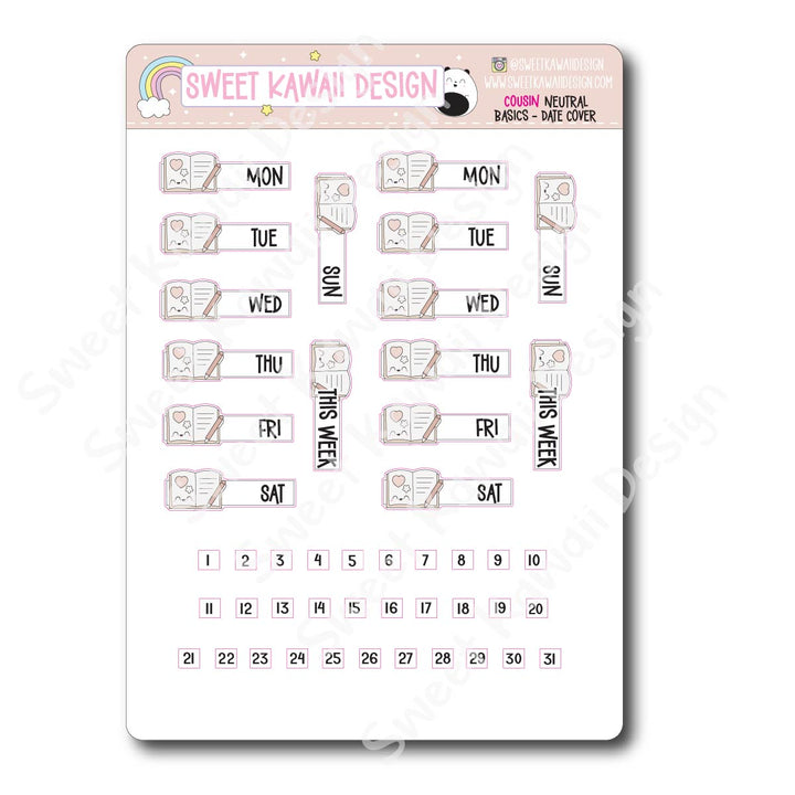 Basics - NEUTRAL Functional Stickers - Size options available