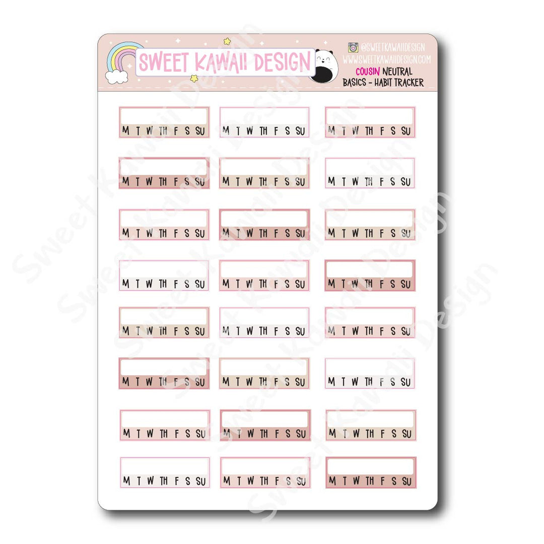 Basics - NEUTRAL Functional Stickers - Size options available