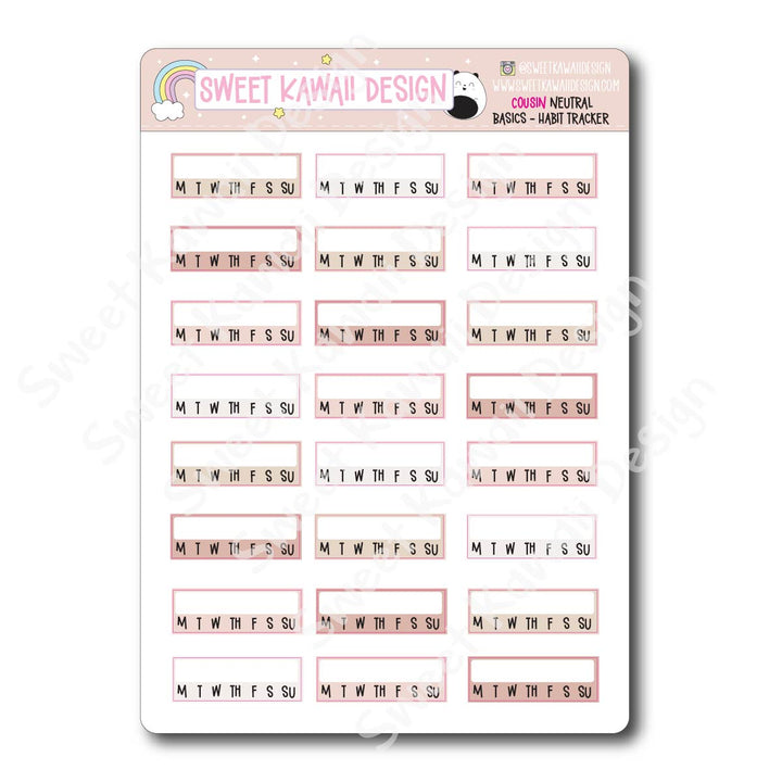 Basics - NEUTRAL Functional Stickers - Size options available