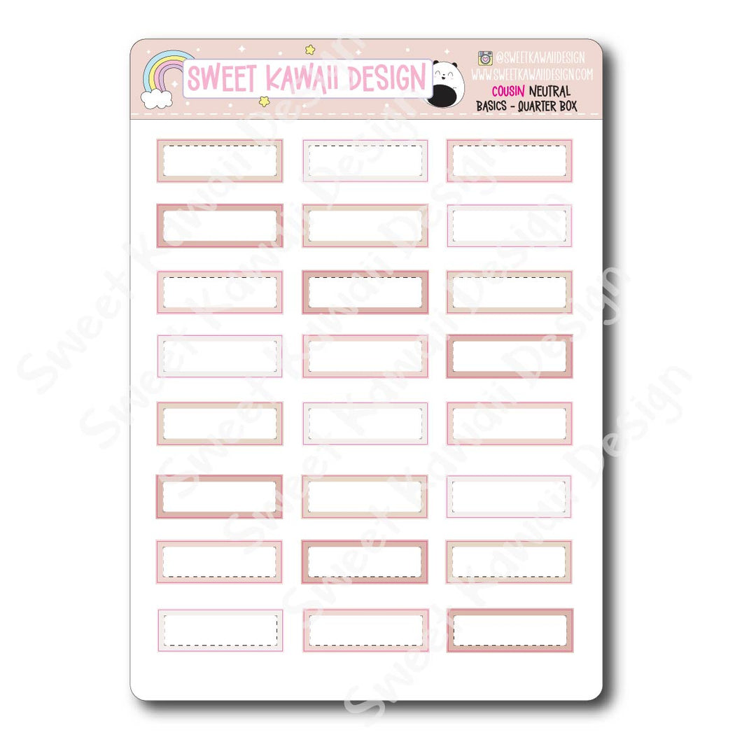 Basics - NEUTRAL Functional Stickers - Size options available