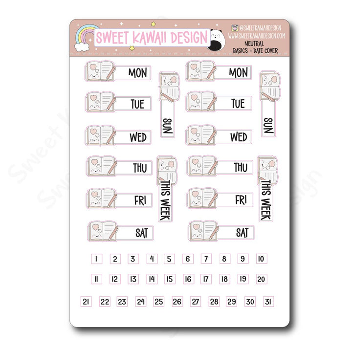 Basics - NEUTRAL Functional Stickers - Size options available