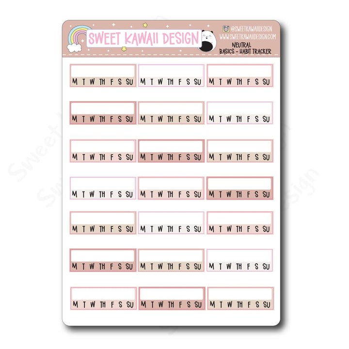 Basics - NEUTRAL Functional Stickers - Size options available