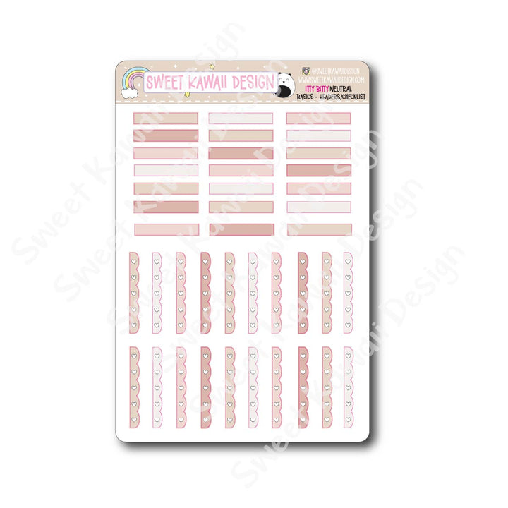 Basics - NEUTRAL Functional Stickers - Size options available