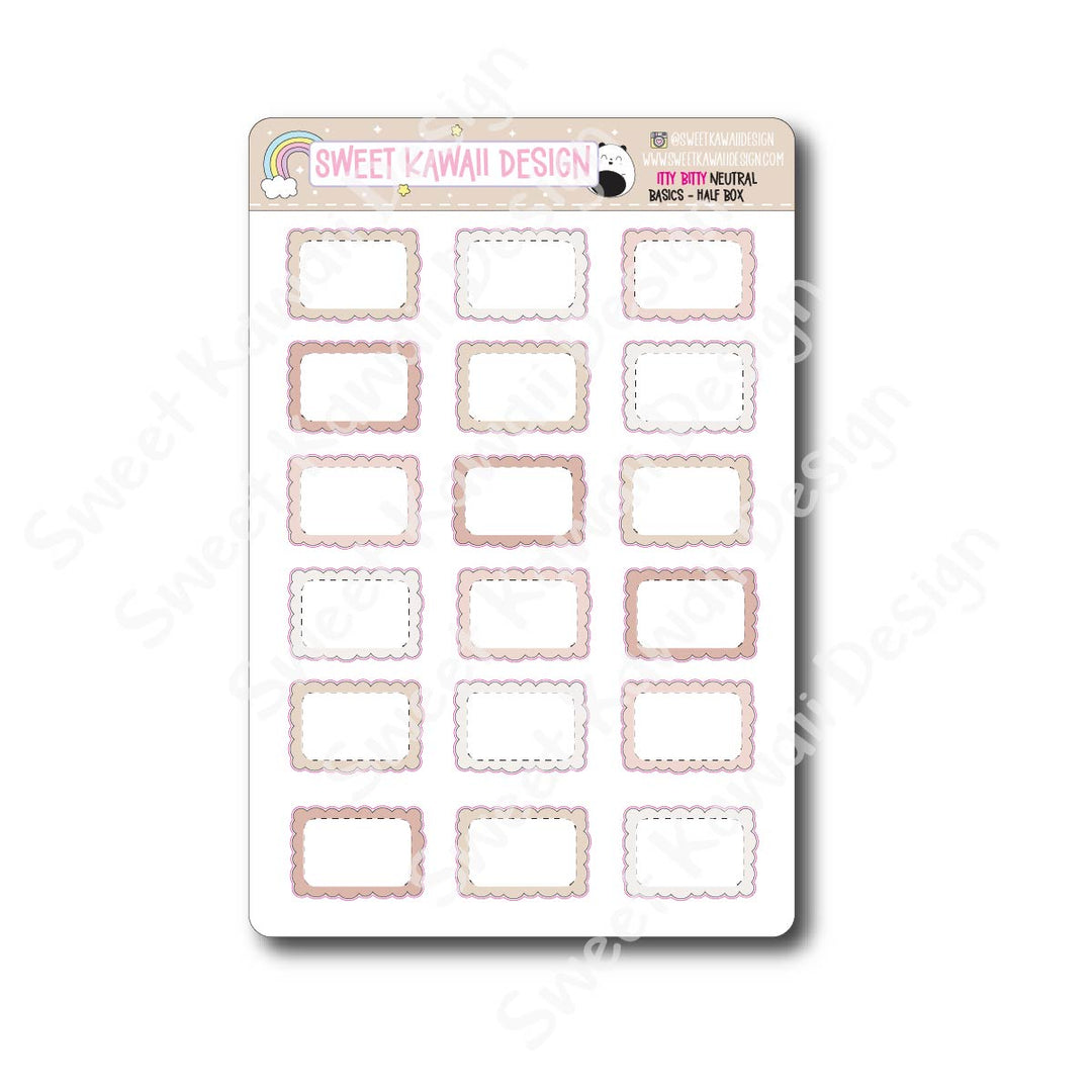 Basics - NEUTRAL Functional Stickers - Size options available
