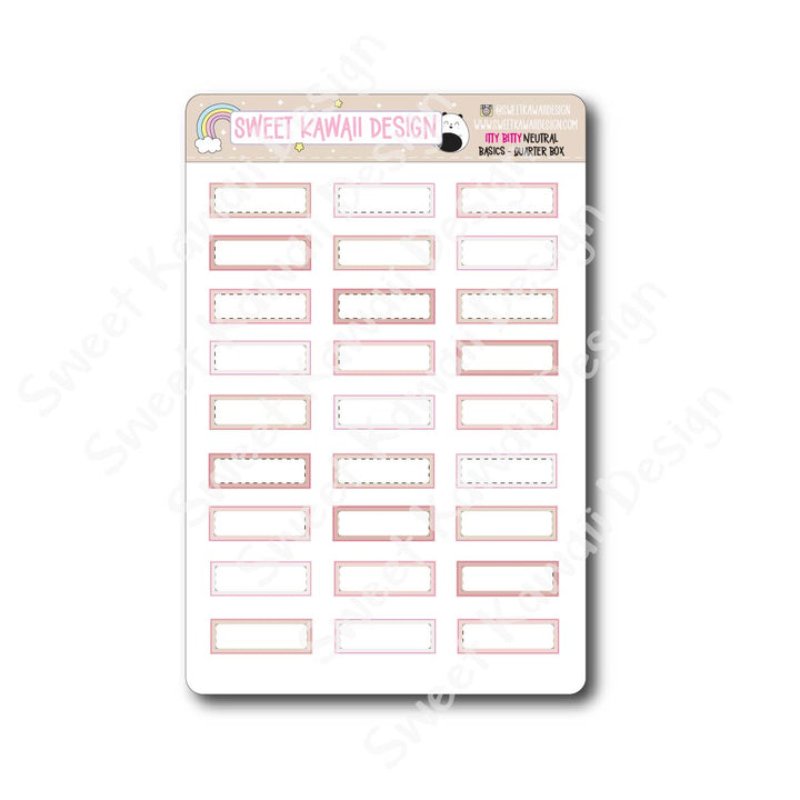 Basics - NEUTRAL Functional Stickers - Size options available