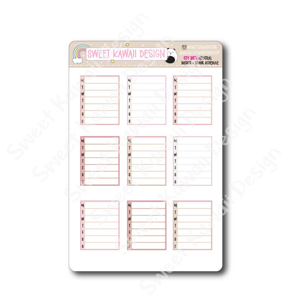 Basics - NEUTRAL Functional Stickers - Size options available