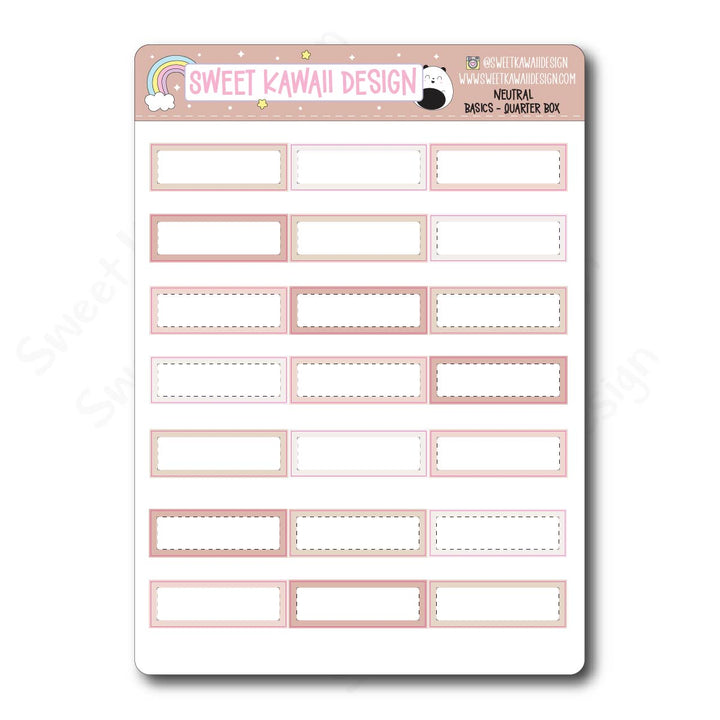 Basics - NEUTRAL Functional Stickers - Size options available