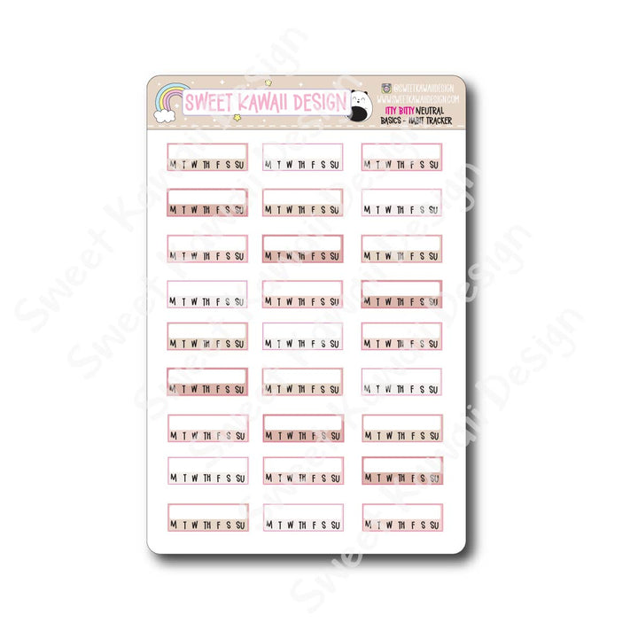 Basics - NEUTRAL Functional Stickers - Size options available