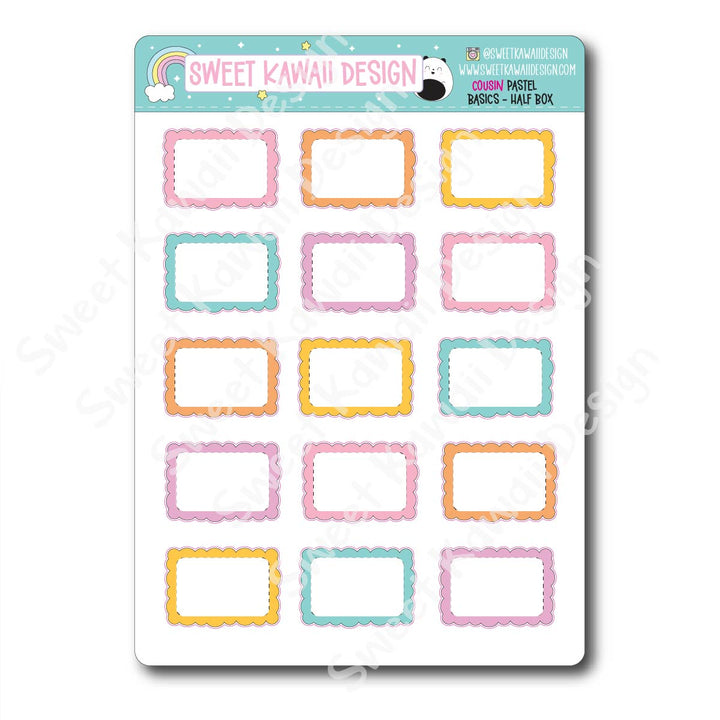 Basics - PASTEL Functional Stickers - Size options available