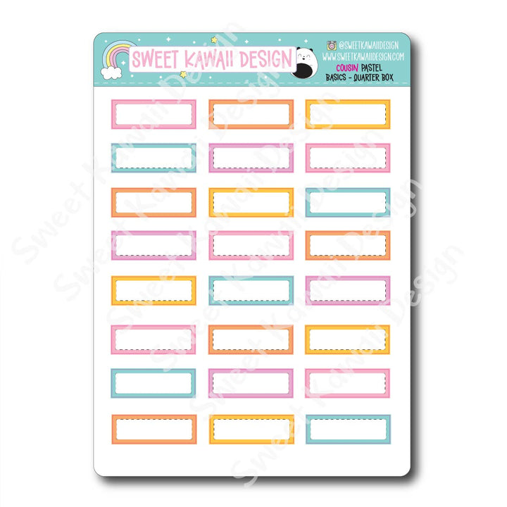 Basics - PASTEL Functional Stickers - Size options available