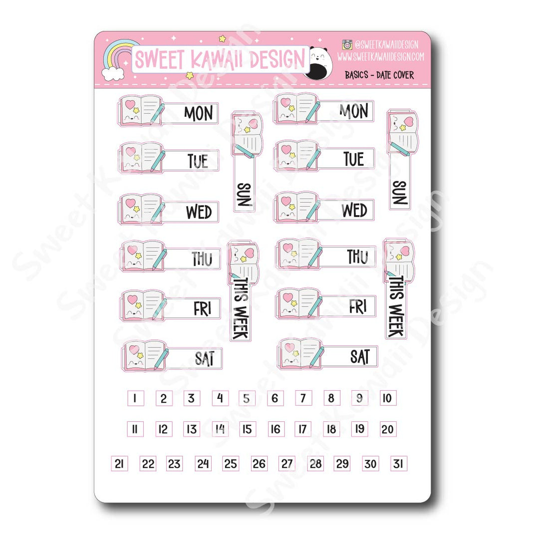 Basics - PASTEL Functional Stickers - Size options available
