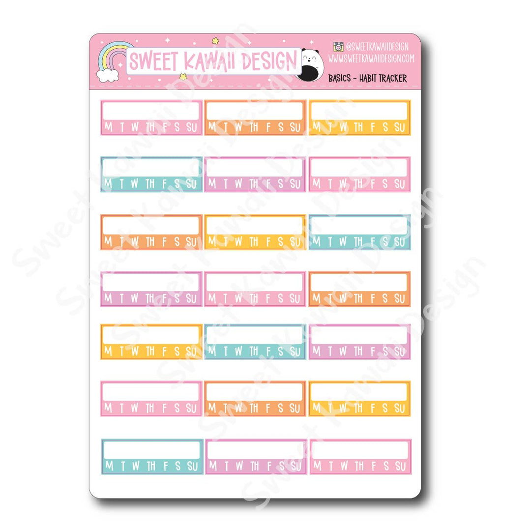 Basics - PASTEL Functional Stickers - Size options available