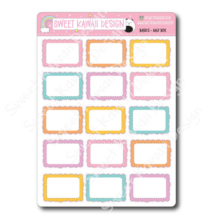 Basics - PASTEL Functional Stickers - Size options available