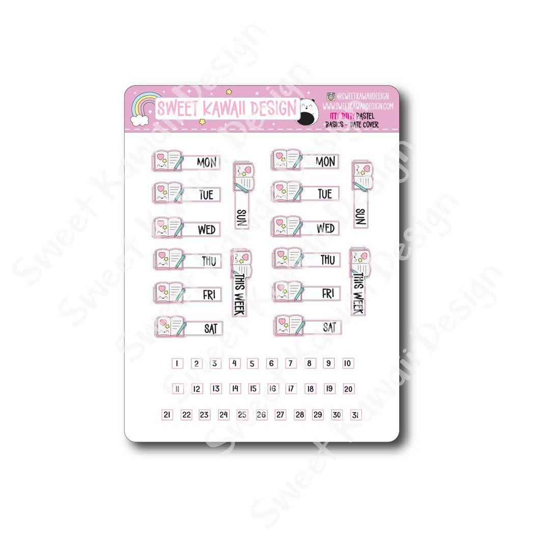 Basics - PASTEL Functional Stickers - Size options available