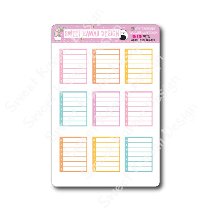 Basics - PASTEL Functional Stickers - Size options available