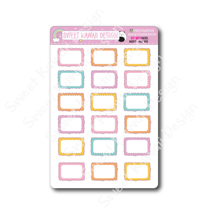 Basics - PASTEL Functional Stickers - Size options available