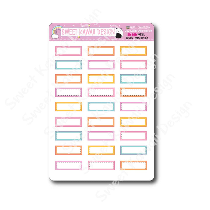 Basics - PASTEL Functional Stickers - Size options available