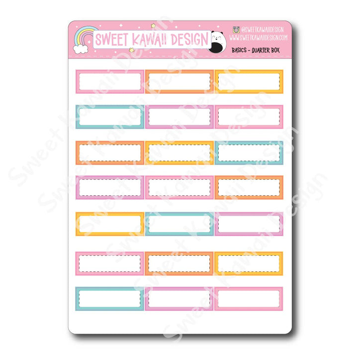 Basics - PASTEL Functional Stickers - Size options available