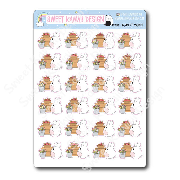 Kawaii Beaux Stickers - Farmer's Market